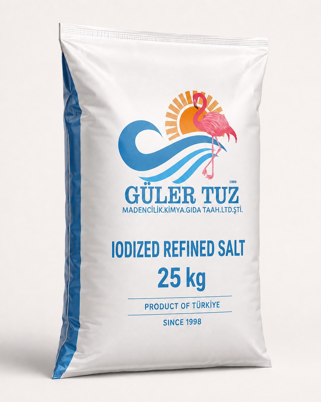 Güler Tuz 25 kg iodized refined salt packaging